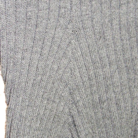 Copper Key Grey Sweater with striped cuffs Small Unique Sleeves form-fitting - Picture 4 of 11